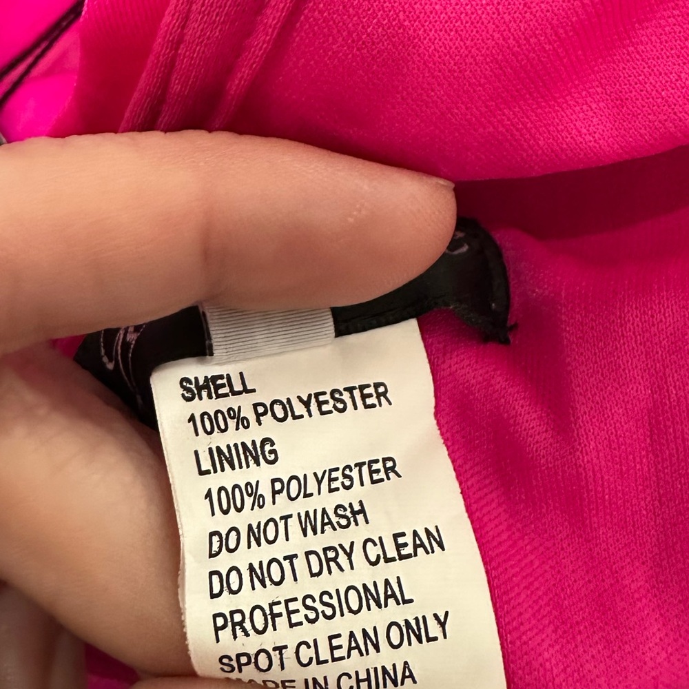 La Femme 28506 Pink Off the Shoulder Dress with Tie Back and Slit Size 6 NWT - Picture 11 of 11